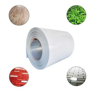 PPGI / PPGL bobine de tôle d'acier imprimée personnalisée Longueur 0,13 mm-0,7 mm Épaisseur
