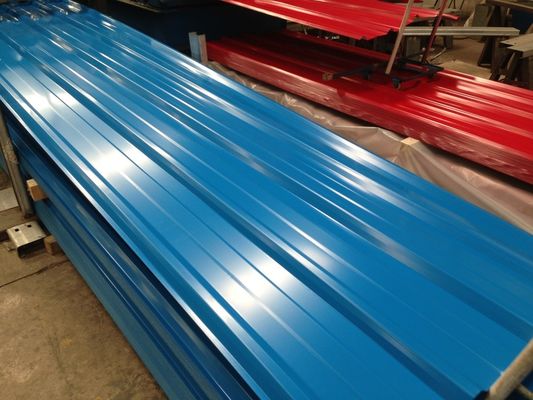 0.13-0.5mm Gi tôle de toiture ondulée, 60-95HRB tôle galvanisée ondulée métallique
