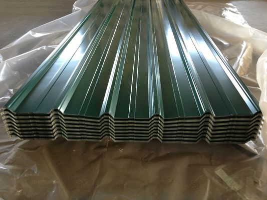 PPGI feuille ondulée, revêtement de couleur Panneaux de toiture en acier ondulé